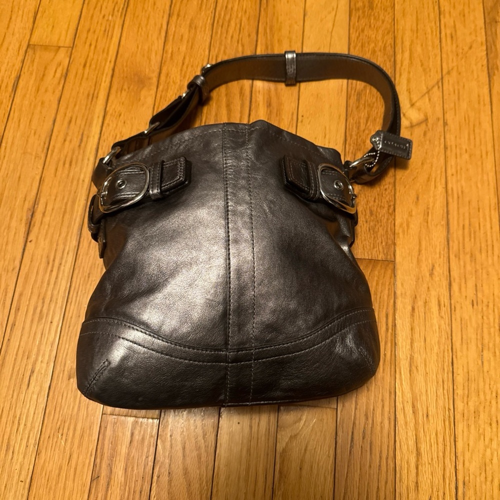 Coach Black Leather Shoulder Bag
